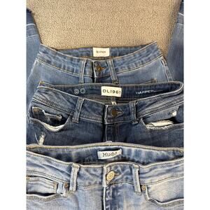 Girls Jeans Lot of 3 Size 12 Hudson DL1961 Mudd Denim